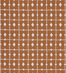 Tiles Fabric by Scion Rust