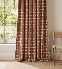 Tiles Fabric by Scion Rust