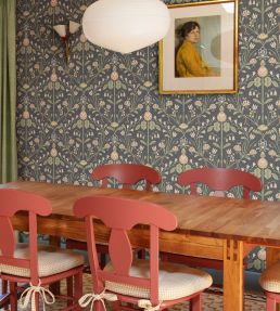 Till Carl Wallpaper by Sandberg Indigo