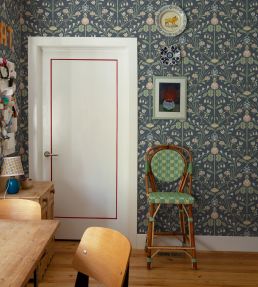 Till Carl Wallpaper by Sandberg Indigo