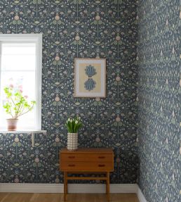 Till Carl Wallpaper by Sandberg Indigo