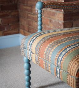 Tilton Stripe Fabric by Ian Sanderson Hollyhock