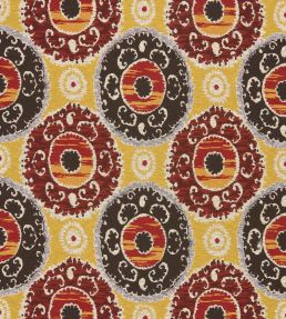 Timour Fabric by Osborne & Little Charcoal/Brick