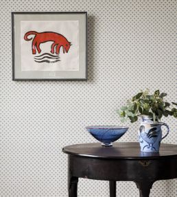 Tiny Flower Wallpaper by Langelid Von Bromssen Faded Denim