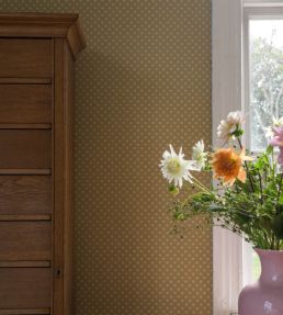 Tiny Flower Wallpaper by Langelid Von Bromssen Golden Yellow