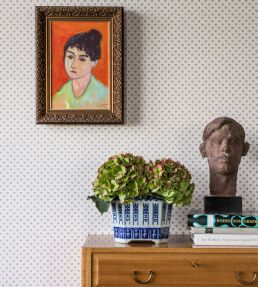 Tiny Flower Wallpaper by Langelid Von Bromssen Olive