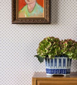 Tiny Flower Wallpaper by Langelid Von Bromssen Olive