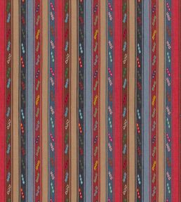 Tip Toe Fabric by GP & J Baker Crimson/Blue