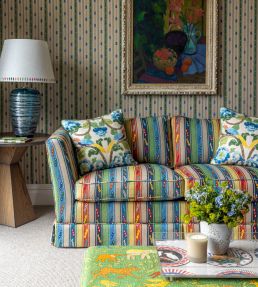 Tip Toe Fabric by GP & J Baker Indigo/Chocolate