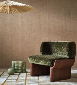Tisaro Wallpaper by Casamance Tabac