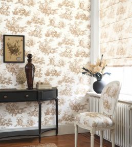 Tissu Scene D'ete Fabric by Camengo Camel