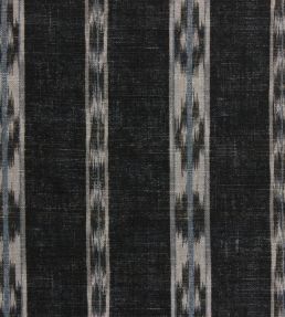 Ikat Stripe Fabric by Titley and Marr Charcoal