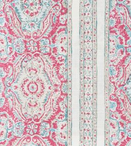 Pedana Stripe Fabric by Titley and Marr Aqua&Rose