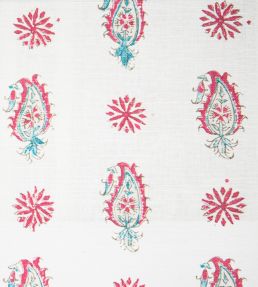 Persian Paisley Fabric by Titley and Marr Aqua&Rose
