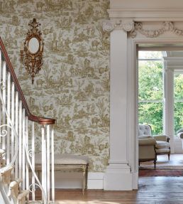 Toile Baptiste Wallpaper by Lewis & Wood Rhone