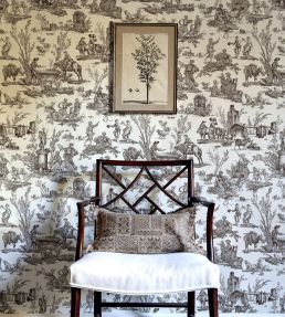 Toile Baptiste Wallpaper by Lewis & Wood Rhone