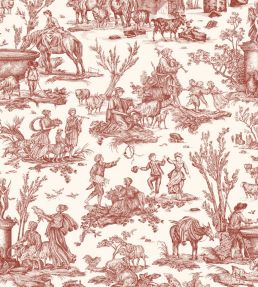 Toile Baptiste Fabric by Lewis & Wood Marron