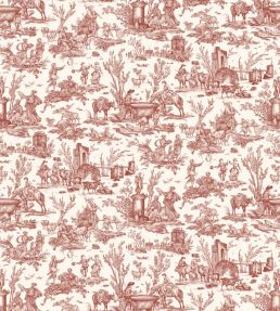 Toile Baptiste Fabric by Lewis & Wood Marron
