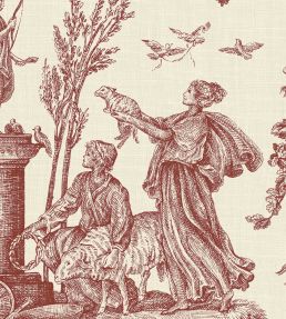 Toile Baptiste Wallpaper by Lewis & Wood Rhone