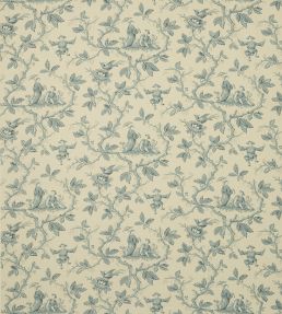 Toile Chinoise Fabric by Colefax and Fowler Aqua