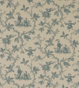 Toile Chinoise Wallpaper by Colefax and Fowler Aqua