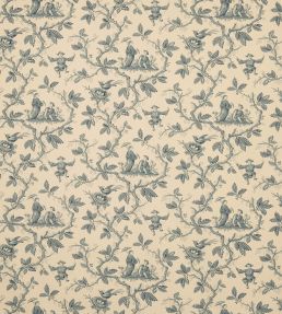 Toile Chinoise Fabric by Colefax and Fowler Blue