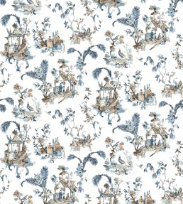 Toile Chinoise Fabric by Nina Campbell Blue