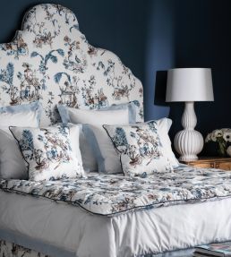 Toile Chinoise Fabric by Nina Campbell Blue