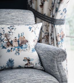 Toile Chinoise Fabric by Nina Campbell Blue