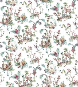 Toile Chinoise Fabric by Nina Campbell Pink