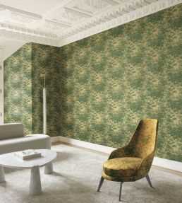Toile Silk Wallpaper by Jannelli&Volpi Green