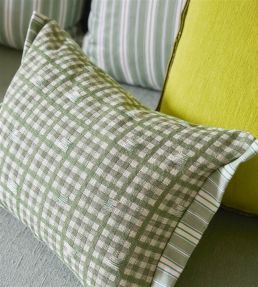 Toile Vichy Cushion 30 x 40cm by Designers Guild Emerald