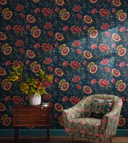 Tonquin Wallpaper by Clarke & Clarke Noir