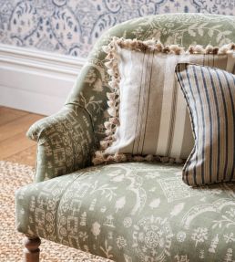 Topiary View Fabric by Sanderson Tetbury Blue