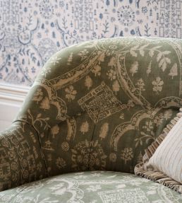 Topiary View Fabric by Sanderson Tetbury Blue