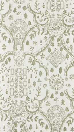 Topiary View Wallpaper by Sanderson Thyme