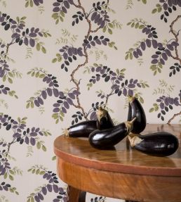 Toromiro Wallpaper by Langelid Von Bromssen Aubergine