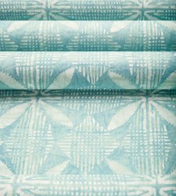 Tortuga Batik Wallpaper by Thibaut Navy