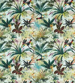 Toucan Fabric by Clarke & Clarke Sky
