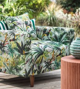 Toucan Outdoor Fabric by Clarke & Clarke Antique