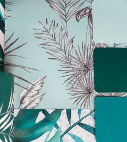 Toucan Toile Wallpaper by Ohpopsi Duck Egg