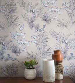 Toucan Toile Wallpaper by Ohpopsi Rainforest Green