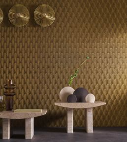 Tourmaline Wallpaper by Casamance Dore Fonce
