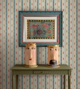 Tradewind Wallpaper by GP & J Baker Red/Blue