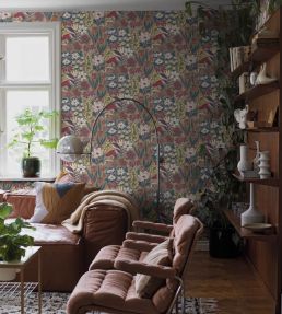 Tradgarden Wallpaper by Borastapeter Red