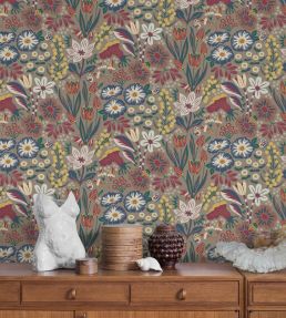 Tradgarden Wallpaper by Borastapeter Red