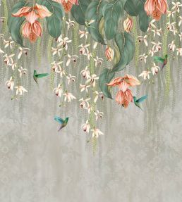 Trailing Orchid Wallpaper by Osborne & Little Metallic Silver