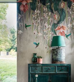 Trailing Orchid Wallpaper by Osborne & Little Metallic Silver