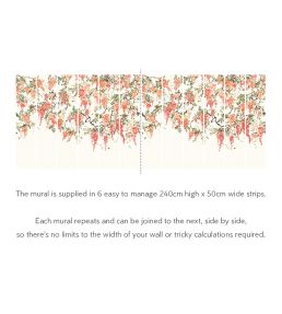 Trailing Wisteria Mural by Ohpopsi Peach