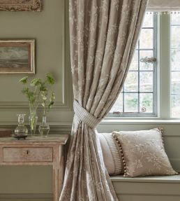 Trailing Tree Silk Fabric by James Hare Grey